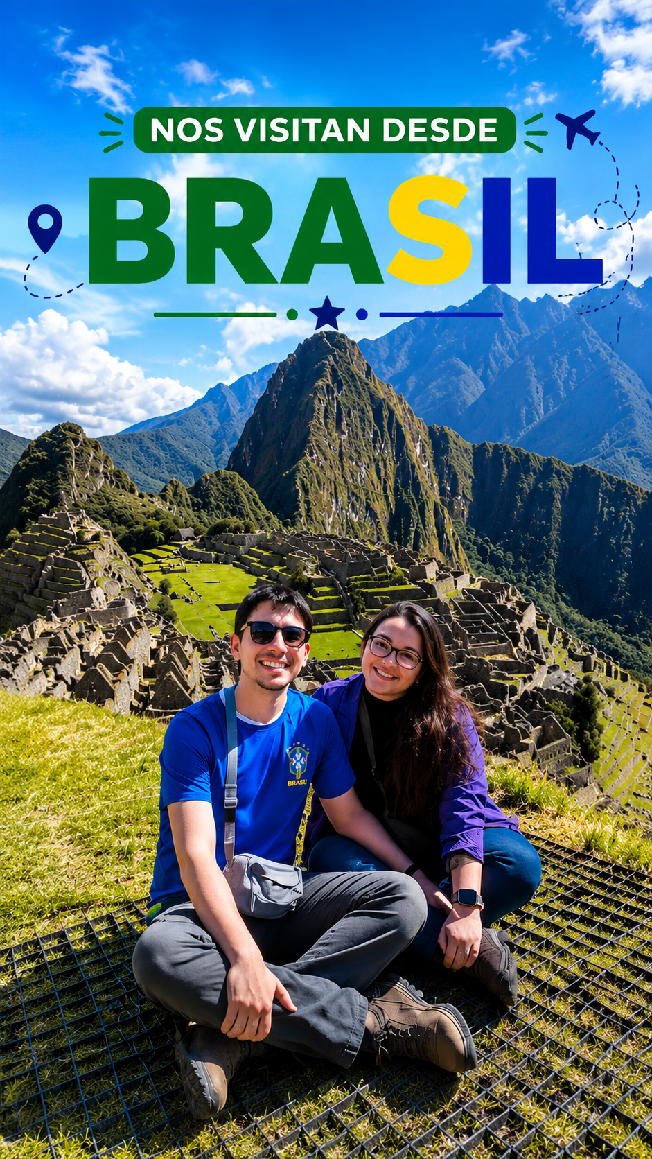 Viajeros de Brasil en Machu Picchu