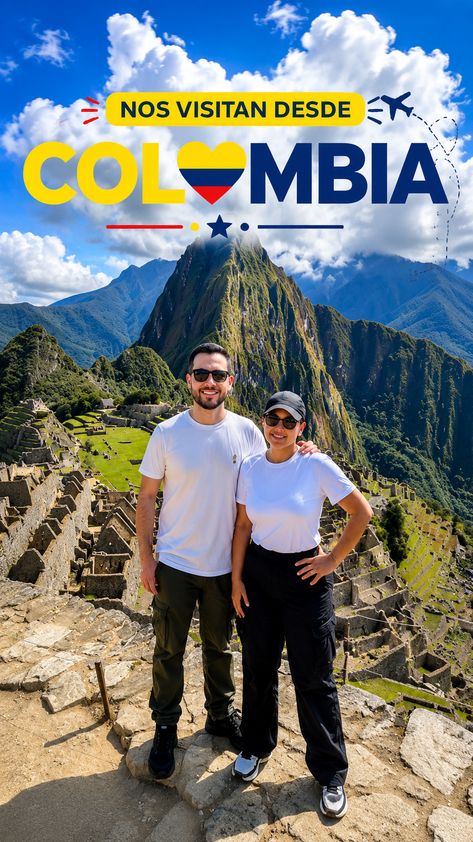 Viajeros de Colombia en Machu Picchu
